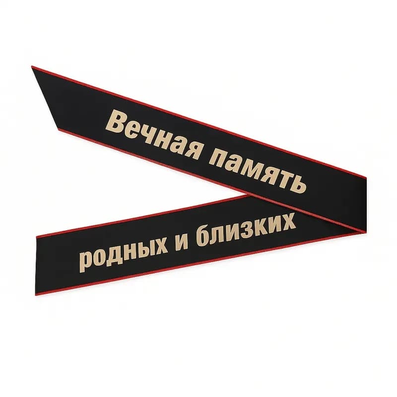 Ритуальная принадлежность «Лента траурная» — Memorial Ritual, Алматы
