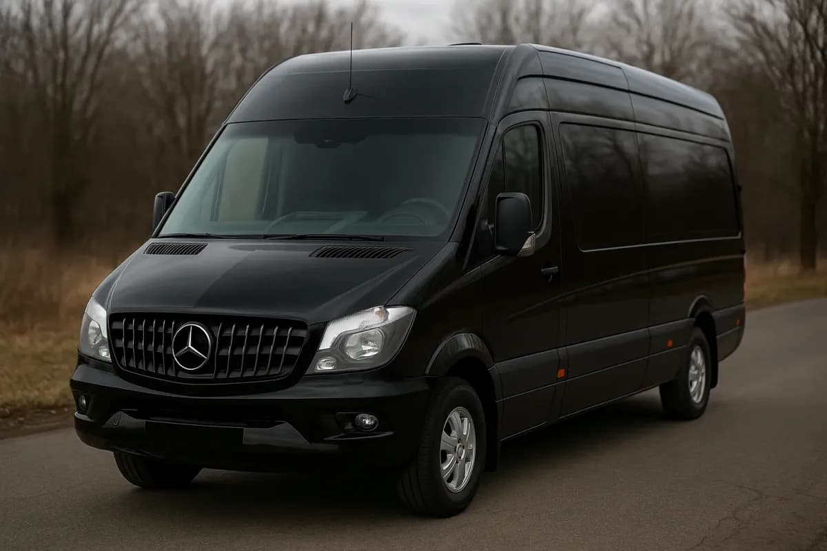 Чёрный катафалк Mercedes-Benz Sprinter